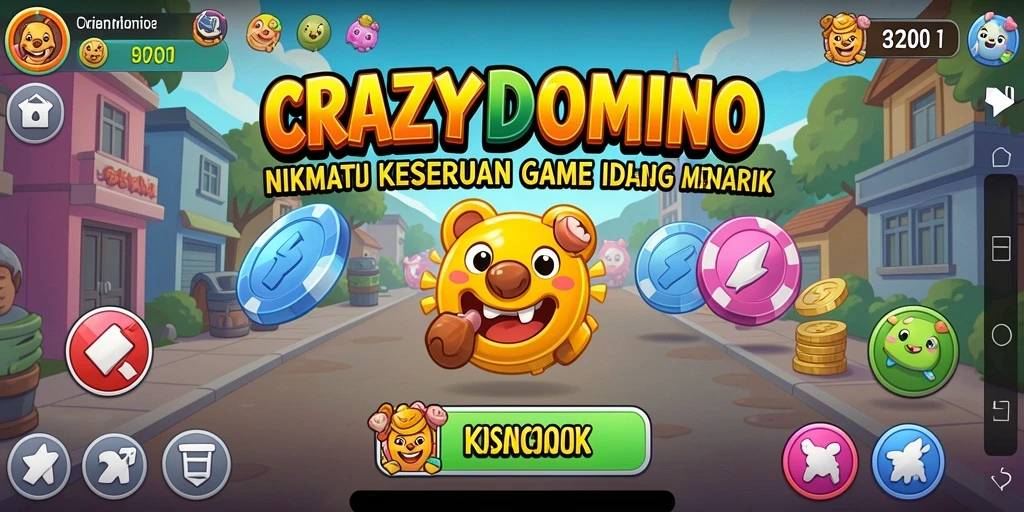 Tampilan gameplay menarik dari CRAZYDOMINO pada saat permainan Idle.