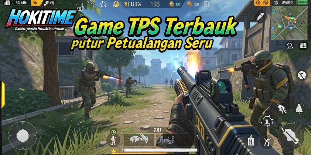 Tangkapan layar permainan HOKITIME menampilkan aksi seru dalam TPS.