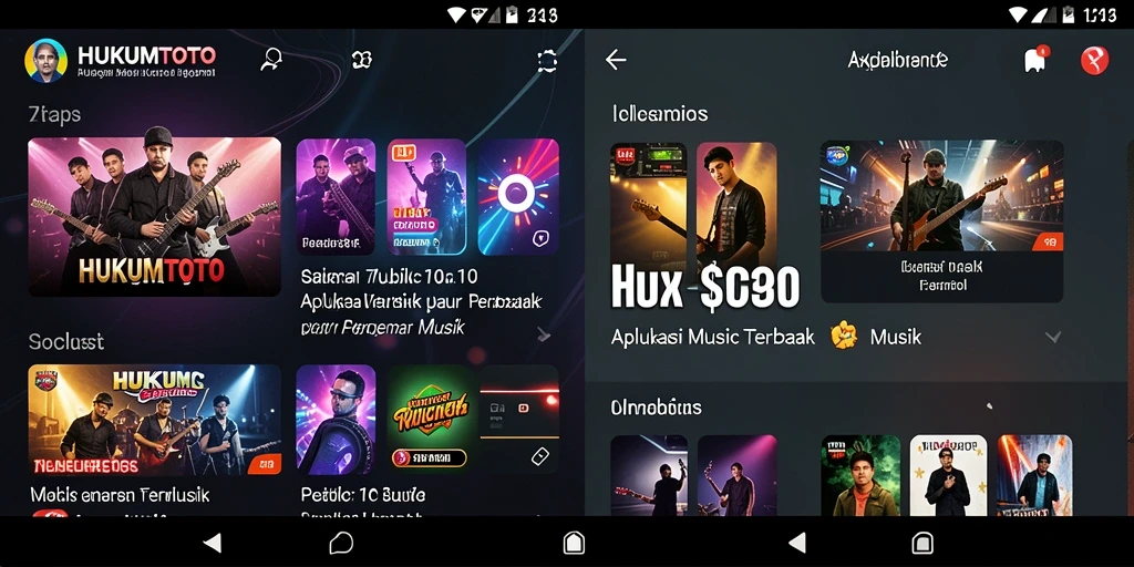 Tampilan gameplay HUKUMTOTO dengan interface musik yang menarik.