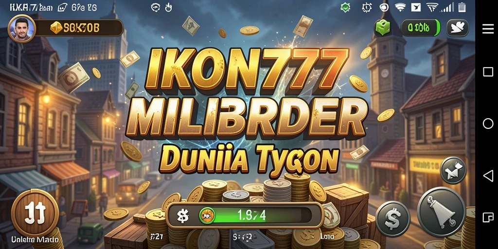 Screenshot IKON777 menunjukkan pemain membangun bisnis dengan berbagai aset.
