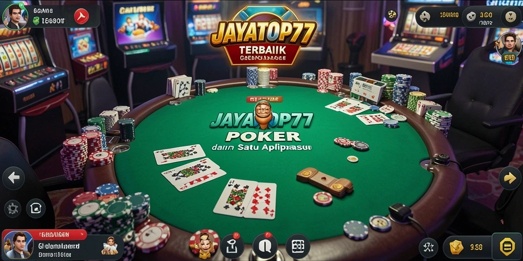 Screenshot gameplay JAYATOP77 yang menunjukkan aksi poker yang mendebarkan.
