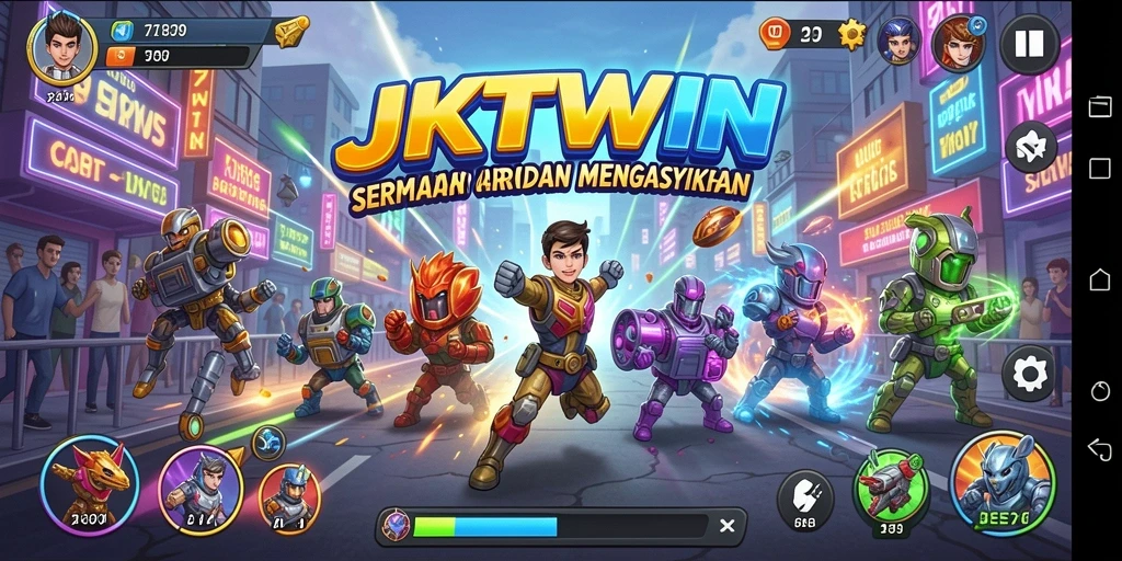 Tampilan gameplay JKTWIN yang menarik dan penuh warna.