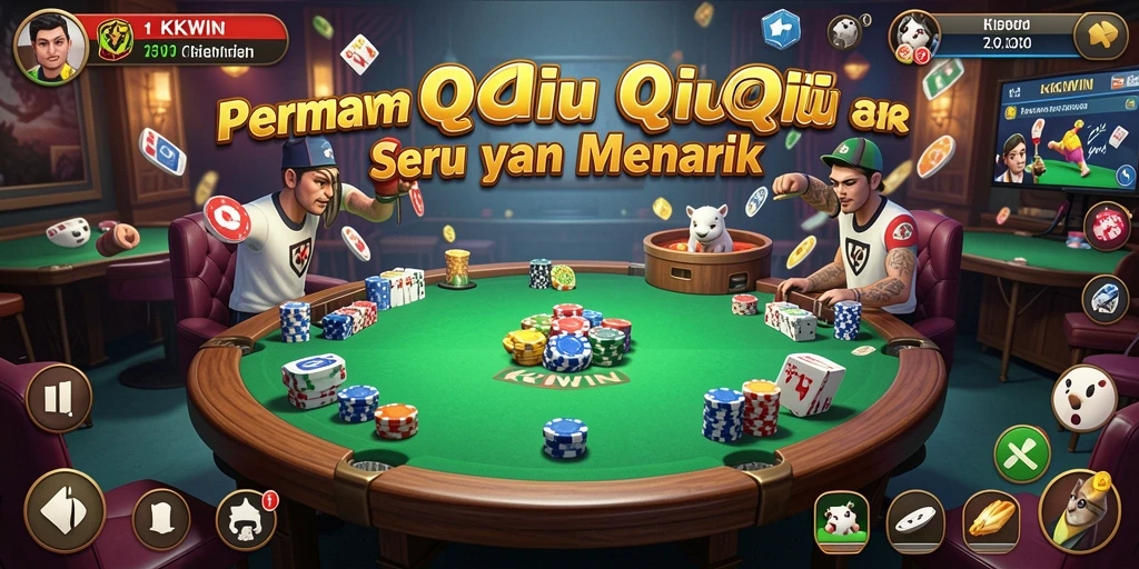 Tampilan permainan QiuQiu yang seru dan menegangkan di KKWIN.