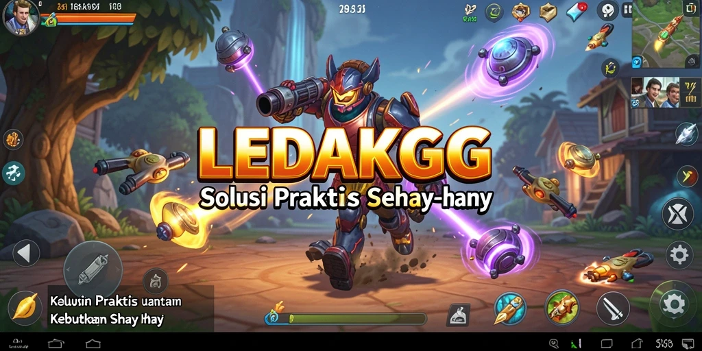 Tampilan antarmuka aplikasi LEDAKGG yang menarik dan fungsional.