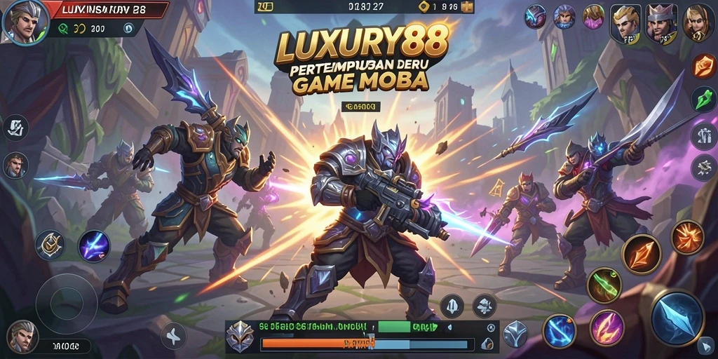 Gameplay seru LUXURY88 dengan aksi pertempuran tim.