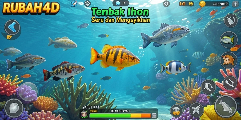 Tampilan gameplay RUBAH4D yang menegangkan saat menembak ikan.