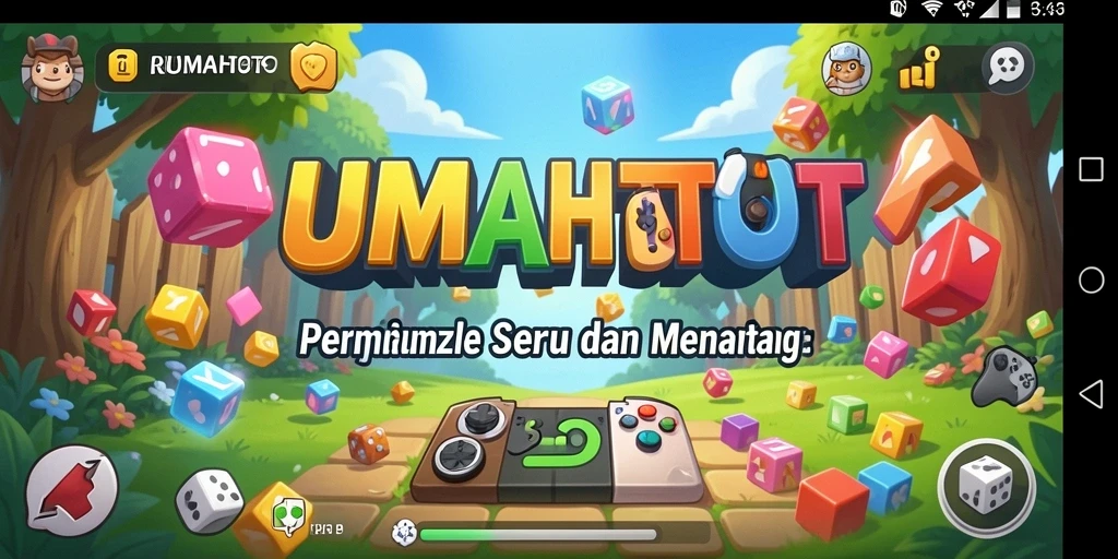 Tampilan menarik dari gameplay RUMAHTOTO dengan berbagai Puzzle menantang.