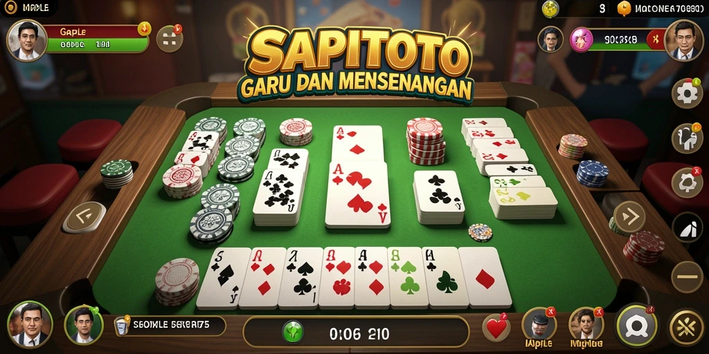 Screenshot gameplay SAPITOTO yang menampilkan keseruan bermain Gaple.
