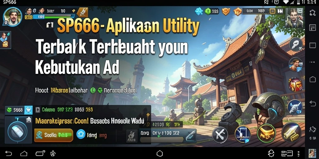 Screenshot tampilan utama SP666 yang menunjukkan menu aplikasi Utility.